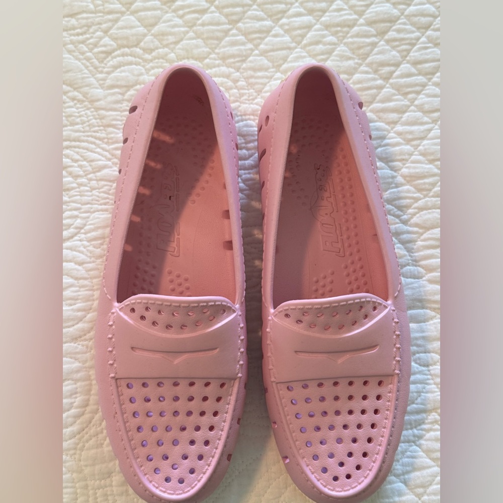 Light Pink Women's Perforated Slip-On Loafers